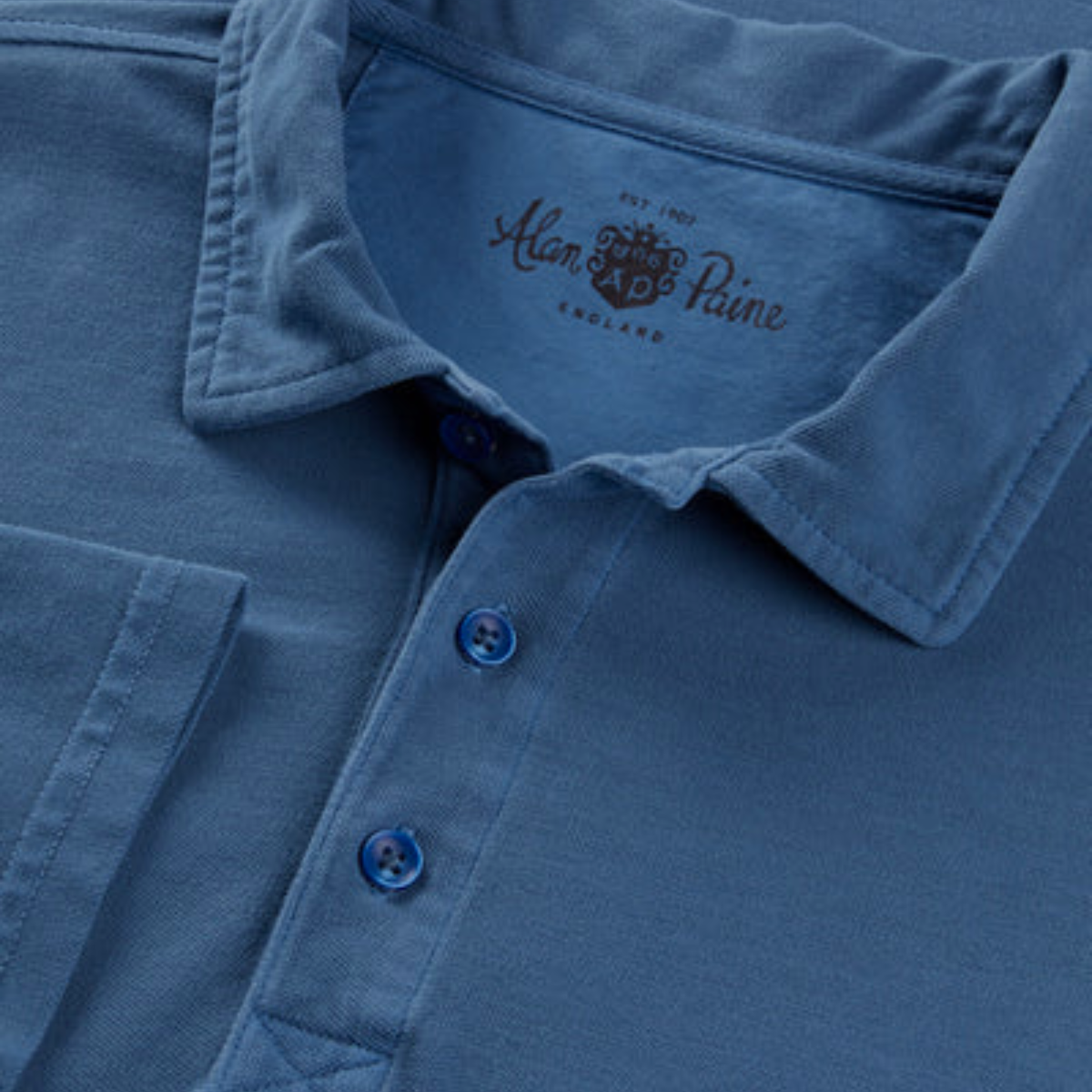 ALAN PAINE - Weymouth SS Washed Effect Pique Polo Shirt