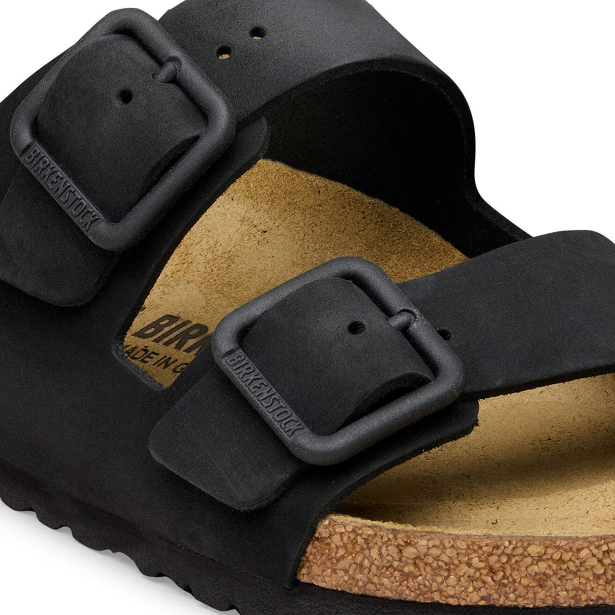 BIRKENSTOCK - Arizona Wire Buckle Nubuck Leather Black