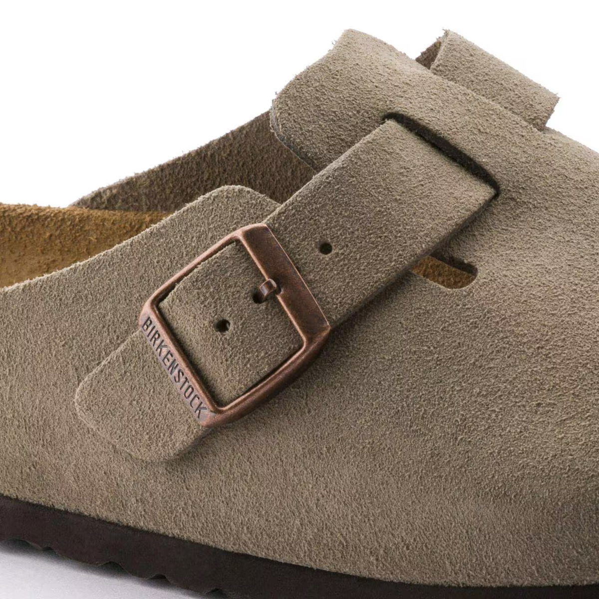 BIRKENSTOCK - Boston SFB Suede Leather Taupe