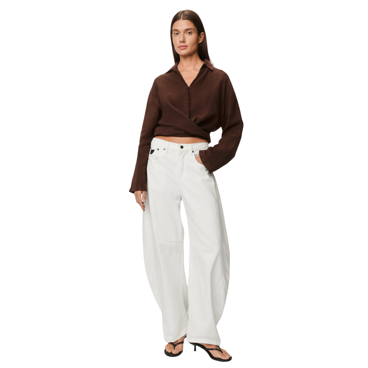 LOIS - Pia Linen Chocolate Martini Shirt