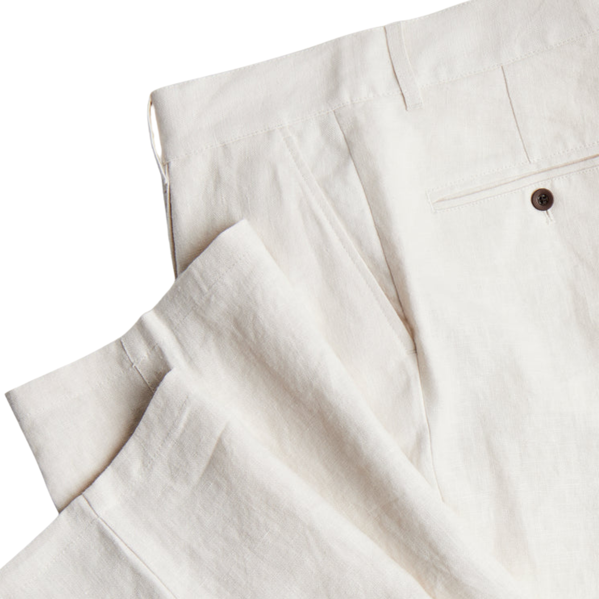 PORTUGUESE FLANNEL - Linen Single Pleat Trousers