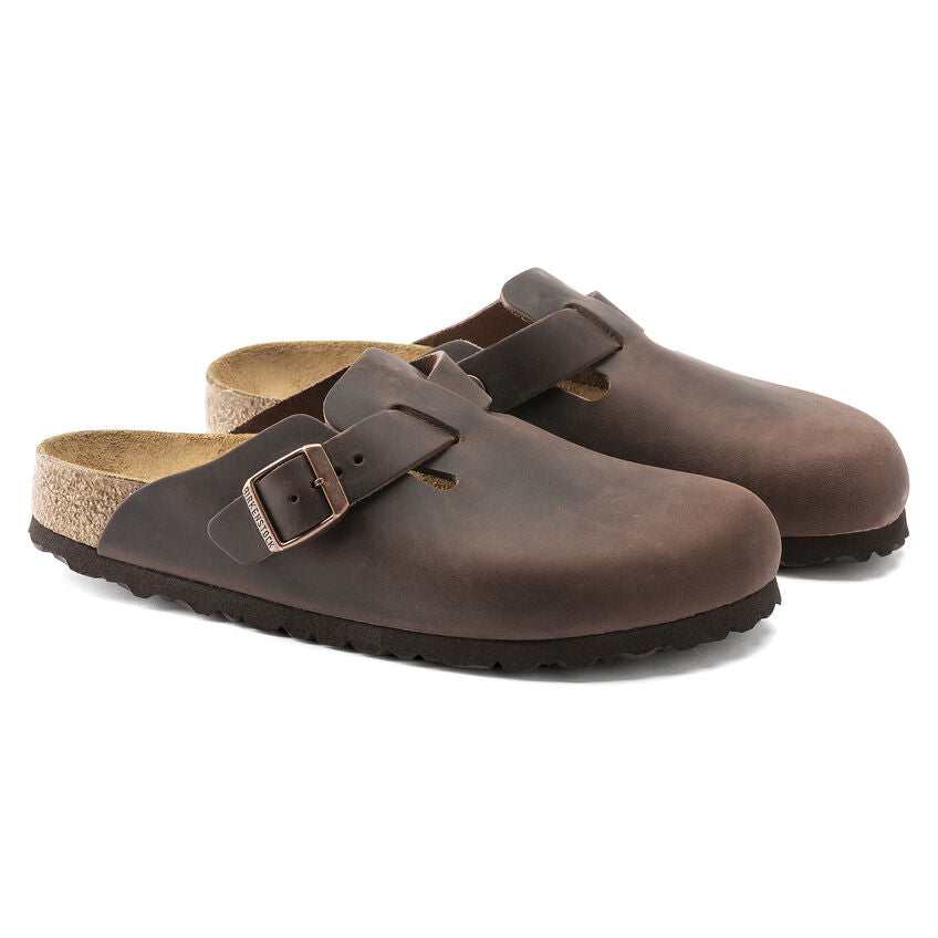 BIRKENSTOCK - Boston Oiled Leather Habana Narrow Fit