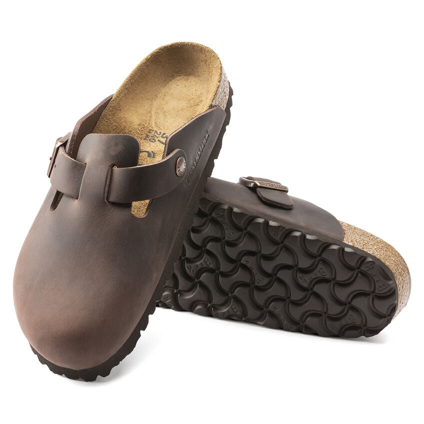 BIRKENSTOCK - Boston Oiled Leather Habana Narrow Fit