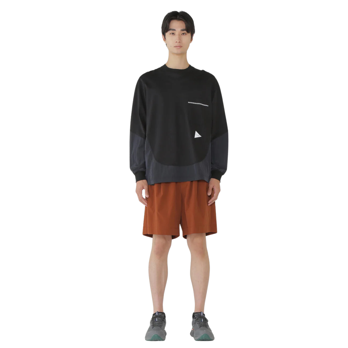 AND WANDER - L\S Combi T-Shirt