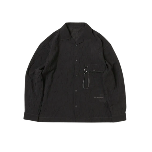 AND WANDER - Washer Pleated Open LS Shirt