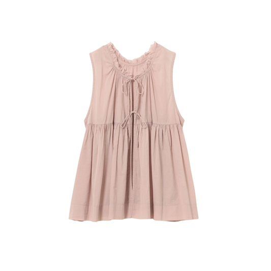 BEAMS BOY - W' Cotton Gather Non Sleeve Shirt