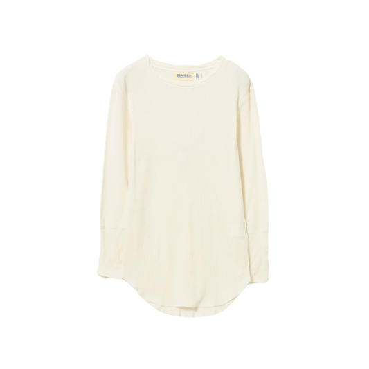 BEAMS BOY - W' Rib Crewneck 3/4 T-Shirt