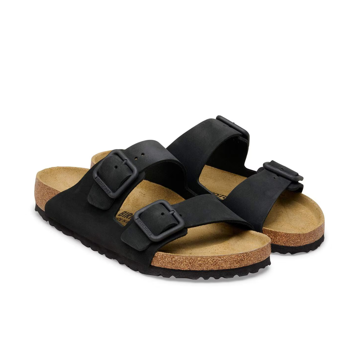 BIRKENSTOCK - Arizona Wire Buckle Nubuck Leather Black
