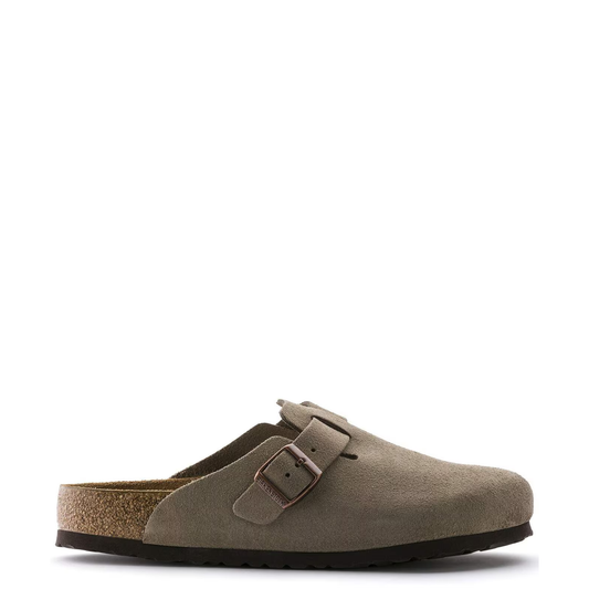 BIRKENSTOCK - Boston SFB Suede Leather Taupe