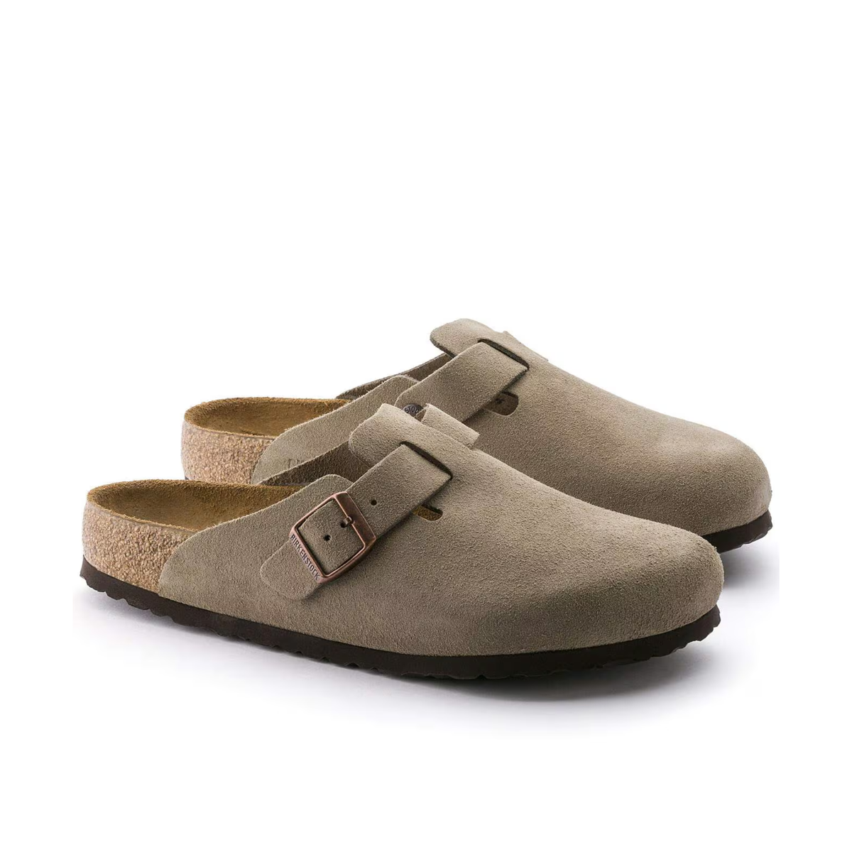BIRKENSTOCK - Boston SFB Suede Leather Taupe