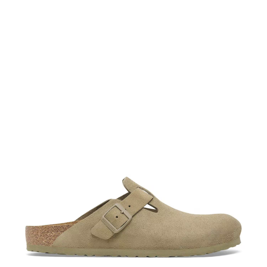 BIRKENSTOCK - Boston Suede Leather Faded Khaki