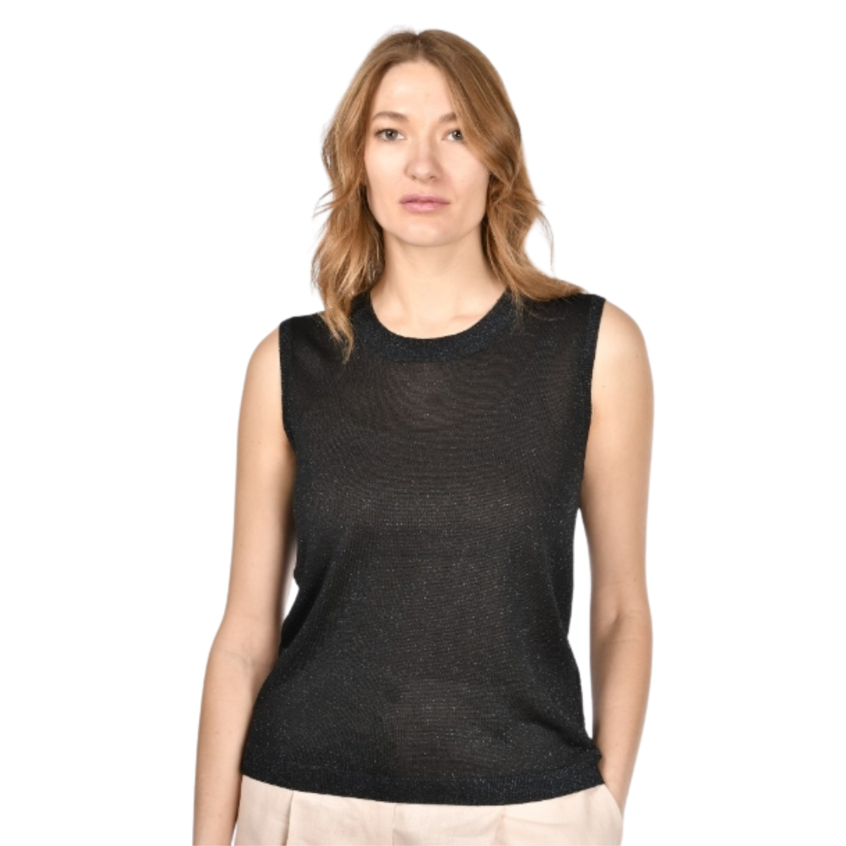 GRAN SASSO - W' Lurex Sleeveless Top