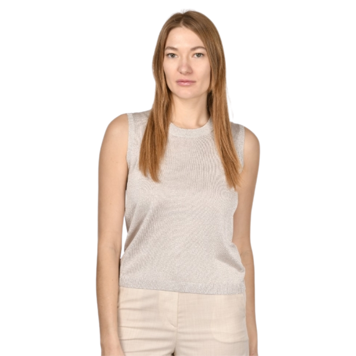 GRAN SASSO - W' Lurex Sleeveless Top