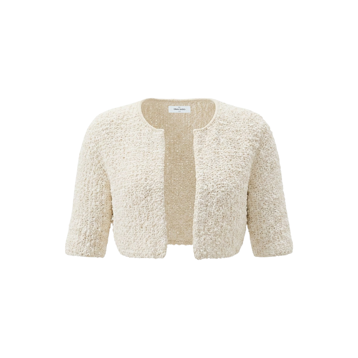 GRAN SASSO - W' Pearl Stitch Short Cardigan