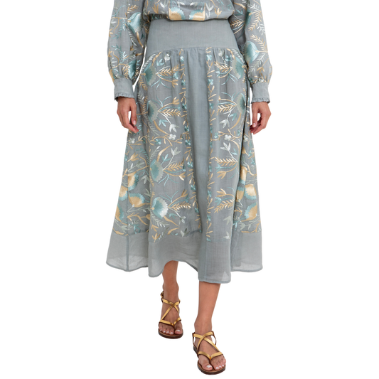 GREEK ARCHAIC KORI - Long Skirt Blossom Gatherings