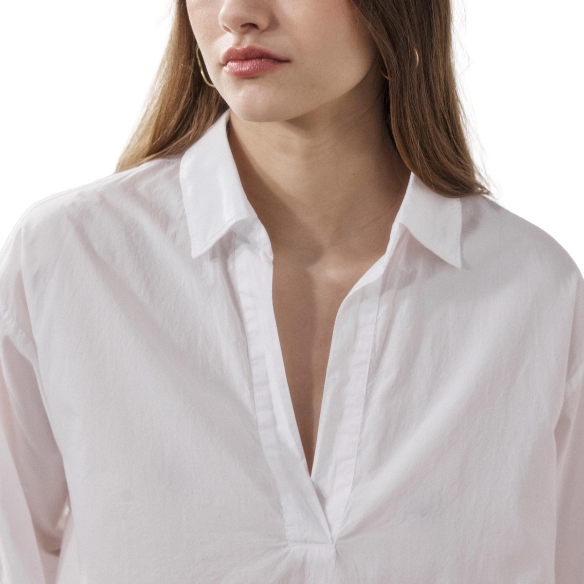 HARTFORD - W' Cola V-Neck Woven Shirt