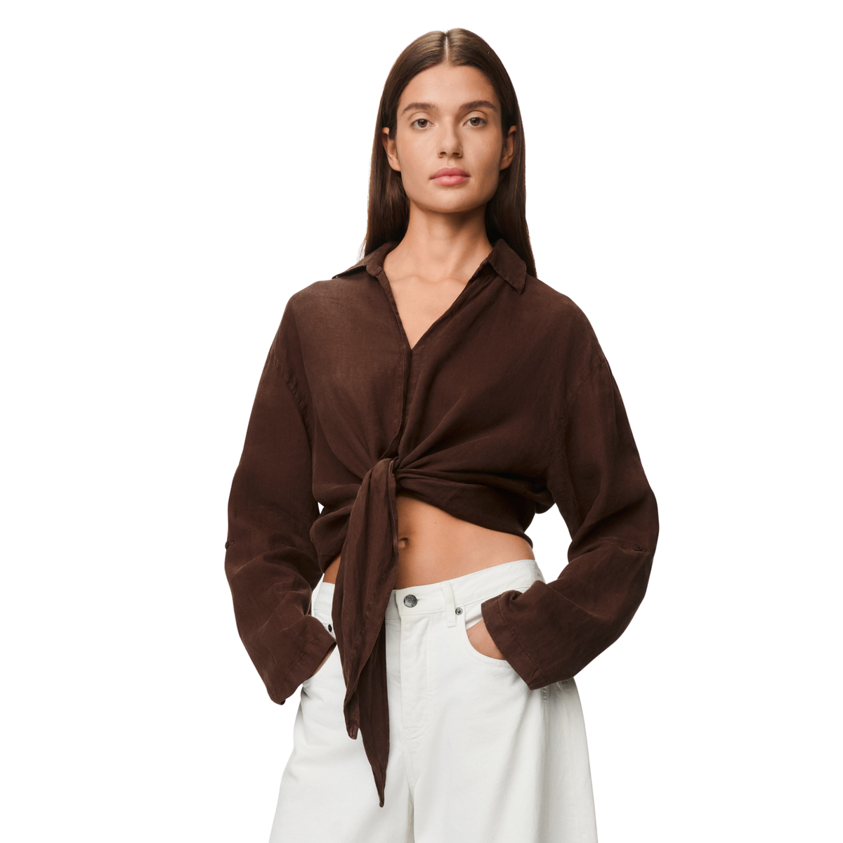 LOIS - Pia Linen Chocolate Martini Shirt