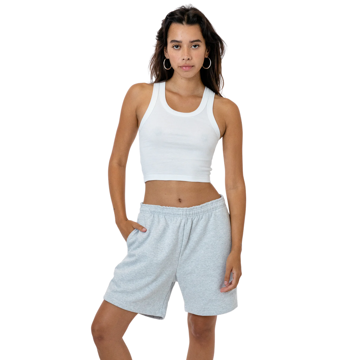 LOS ANGELES APPAREL - 14oz Heavy Fleece Mid-Lenght Short