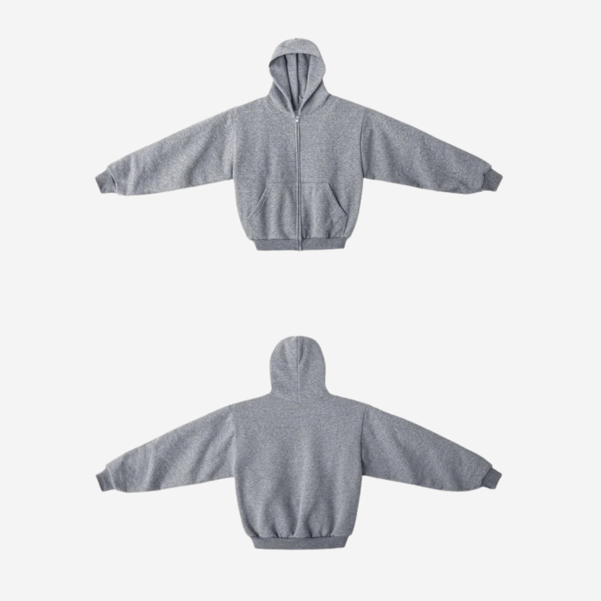 LOS ANGELES APPAREL - 12oz Tri Blend Gabardine Zip Hoodie