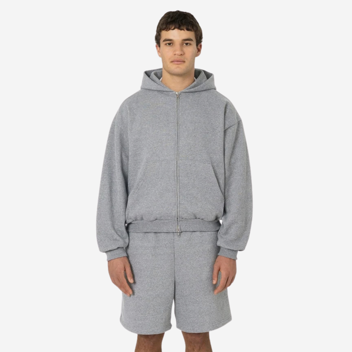 LOS ANGELES APPAREL - 12oz Tri Blend Gabardine Zip Hoodie