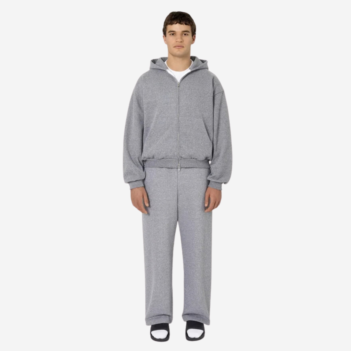 LOS ANGELES APPAREL - 12oz Tri Blend Gabardine Zip Hoodie