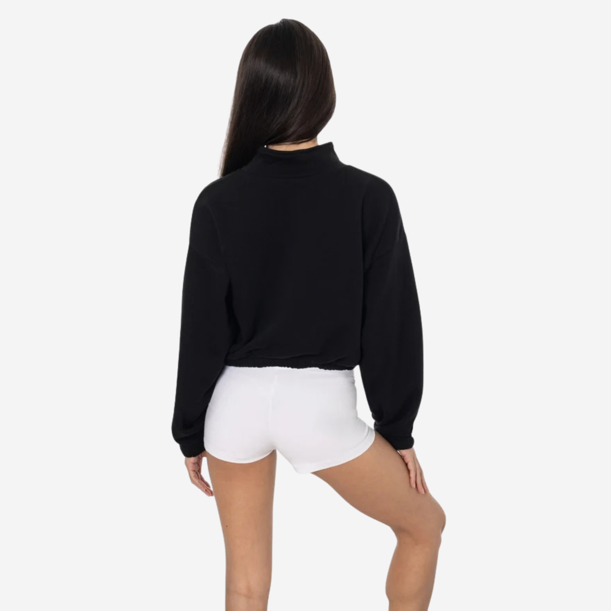 LOS ANGELES APPAREL - W' Flex Fleece Half Zip Crop Pullover