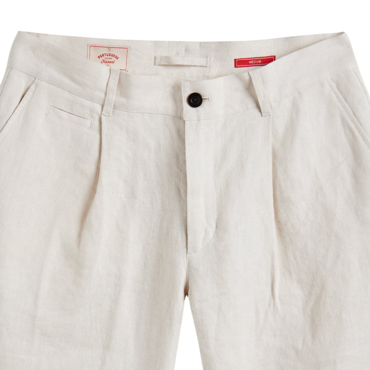 PORTUGUESE FLANNEL - Linen Single Pleat Trousers
