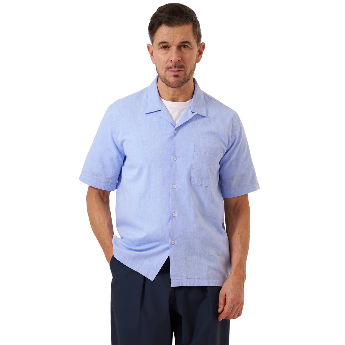 UNIVERSAL WORKS - S\S Sido Linen Mix Road Shirt