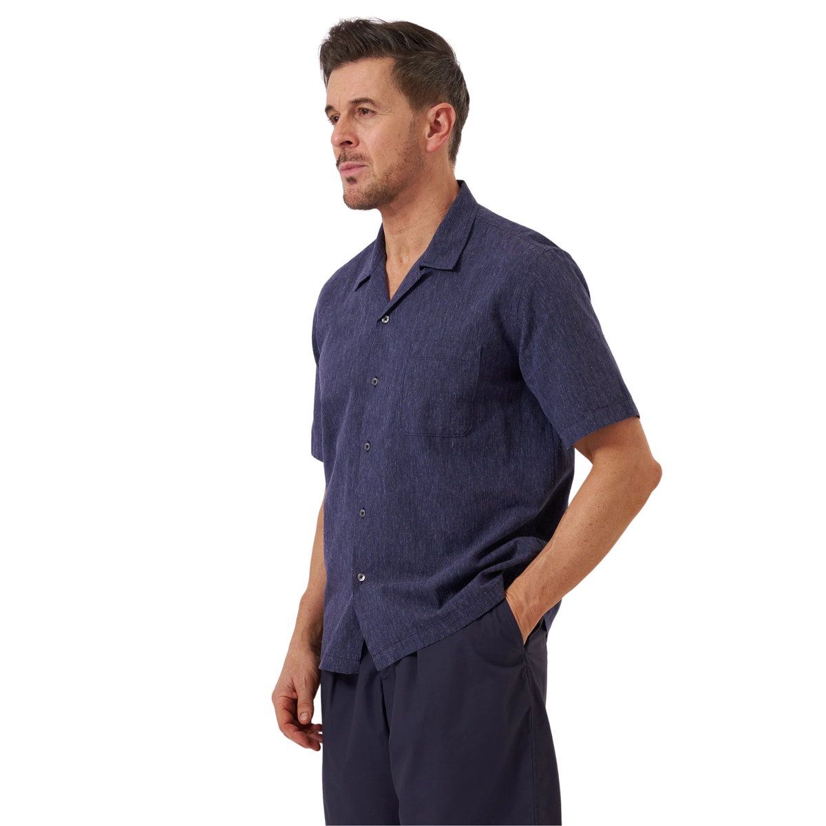 UNIVERSAL WORKS - S\S Sido Linen Mix Road Shirt